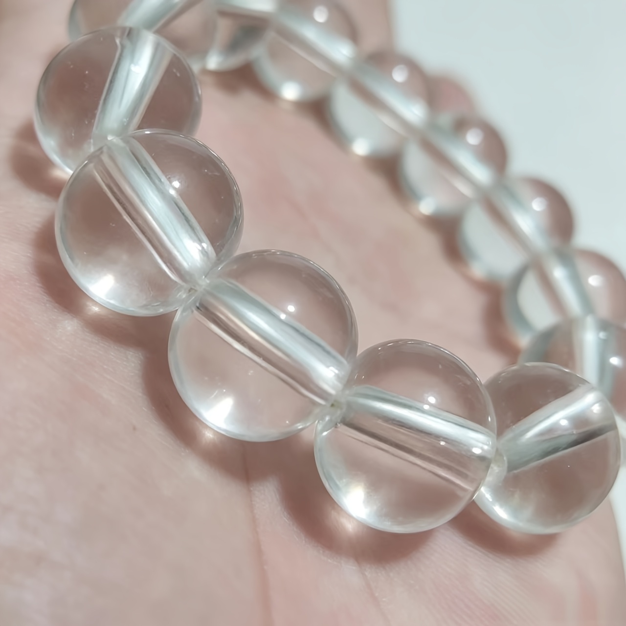 Natural High Translucency Crystal Bead Bracelet, Unisex Design